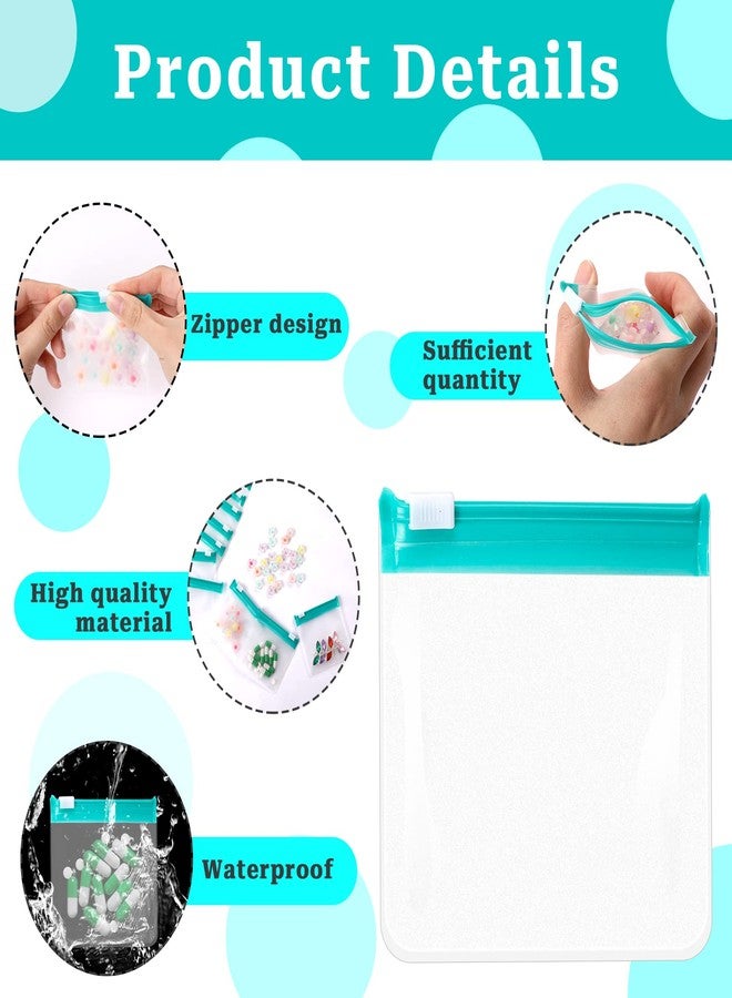 Sliverdew 12 PCS Zippered Reusable Pill Storage Pouch Bags - Clear Plastic Pill Bags with Slide Lock for Small Items - Image 3